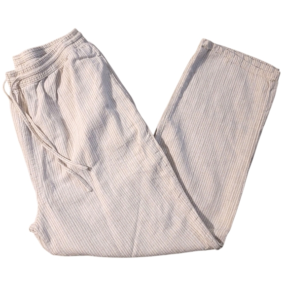 Solutions New York Women's Cream Linen Blend Pants - Picture 1 of 5